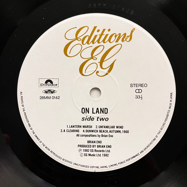 "Ambient 4 (On Land) " Vintage Vinyl LP (1982 Japanese Press)