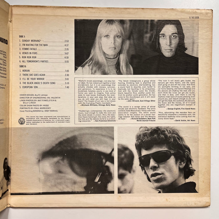 "The Velvet Underground & Nico" 1968 Airbrushed Vinyl LP (East Coast Pressing Press)