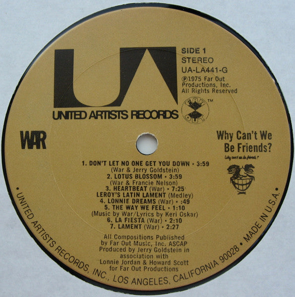 Why Can't We Be Friends? (1975 US Press)