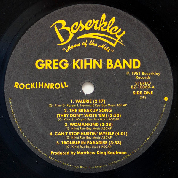 Greg Kihn Band - Rockihnroll (LP) [US] 1st (Near Mint (NM or M-))