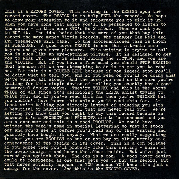 XTC - Go 2 (LP) [US] 1st