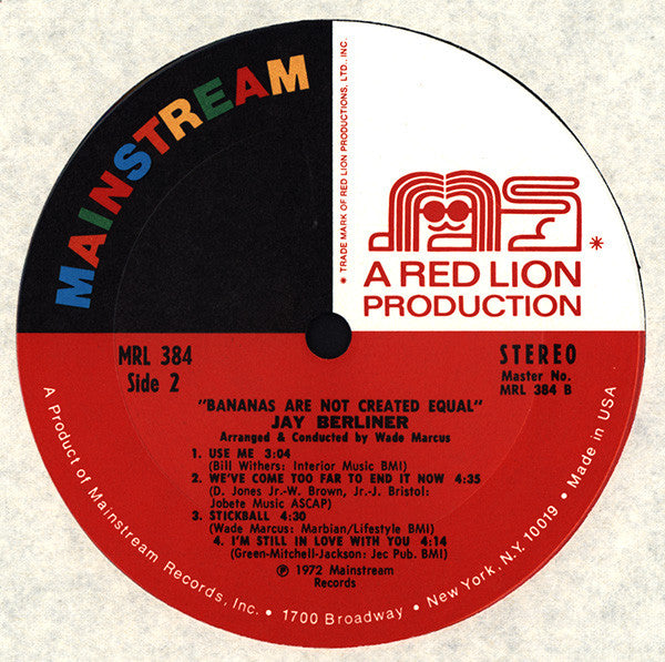 Jay Berliner - Bananas Are Not Created Equal (LP) [US] 1st (Near Mint (NM or M-))