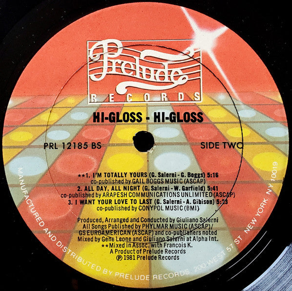 Hi-Gloss - Hi-Gloss (LP) [US] 1st