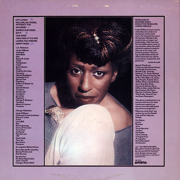 Linda Williams - City Living (LP) [US] 1st (Very Good Plus (VG+))