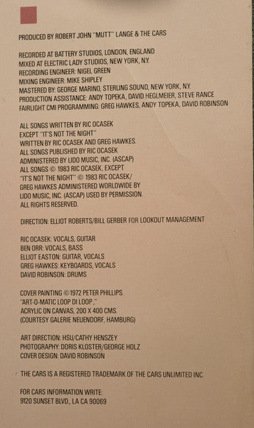 The Cars - Heartbeat City (LP) [US] 1st (Mint (M))