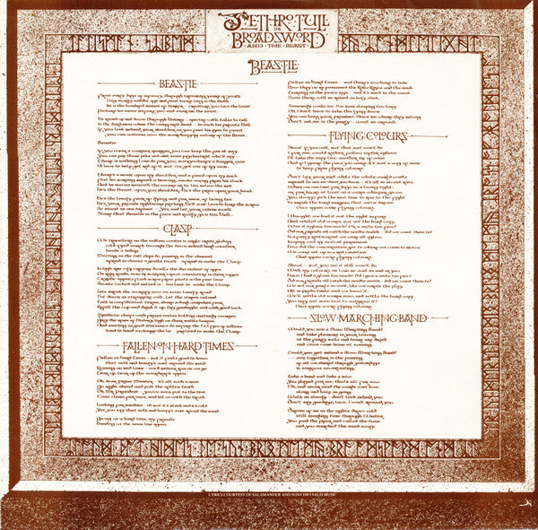 Jethro Tull - The Broadsword And The Beast (1982 US Press)