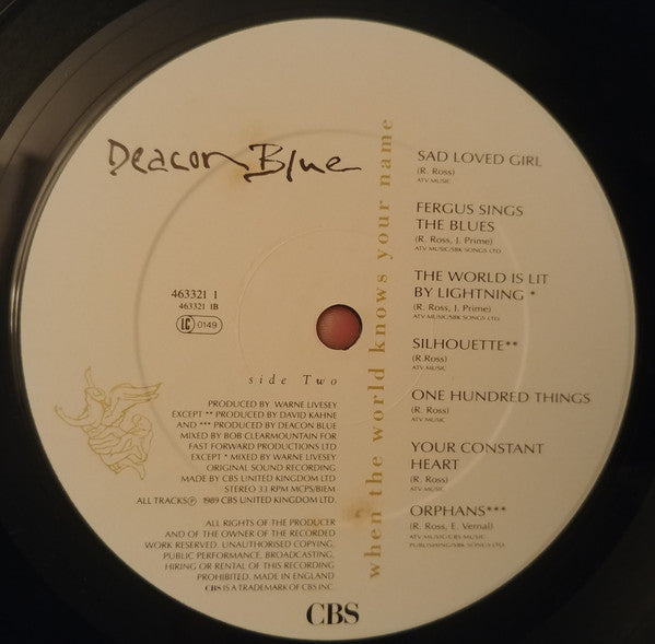 Deacon Blue - When The World Knows Your Name (LP) [UK] 1st (Very Good Plus (VG+))