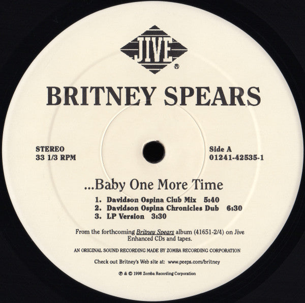 Britney Spears - ...Baby One More Time (12", Single) [US] 1st