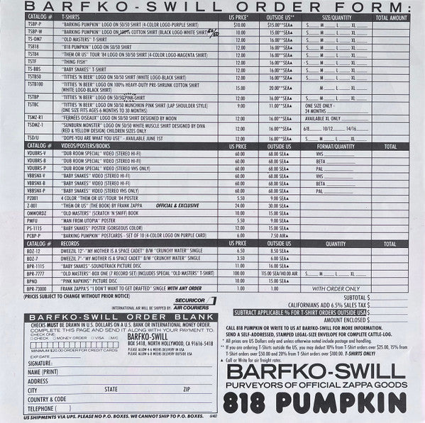 Frank Zappa - Frank Zappa Meets The Mothers Of Prevention (1985 LP)