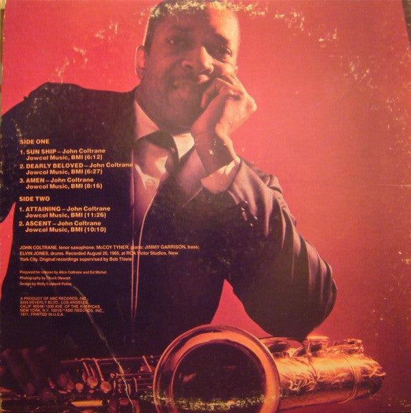 John Coltrane - Sun Ship (LP) [US] 1st (Very Good (VG))