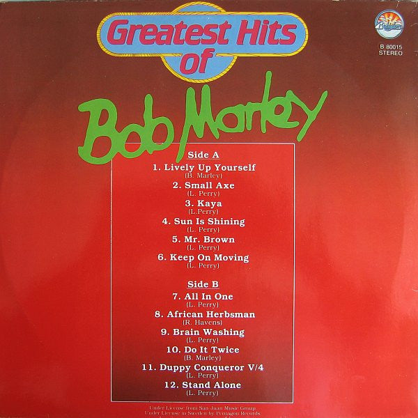 Bob Marley - Greatest Hits Of (LP) [Switzerland] 1st