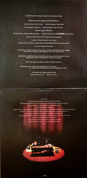 Herbie Hancock - An Evening With Herbie Hancock & Chick Corea In Concert (LP) [Europe] 1st (Near Mint (NM or M-))