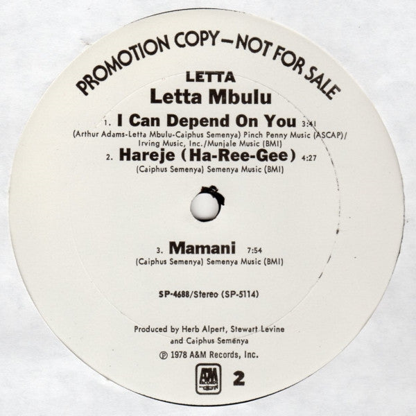 Letta Mbulu - Letta (LP) [US] 1st (Very Good Plus (VG+))