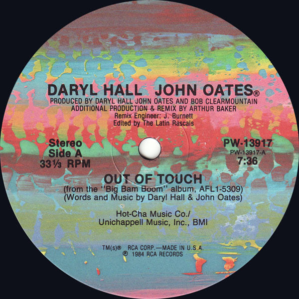 Daryl Hall & John Oates - Out Of Touch (12", Single) [US] 1st (Mint (M))