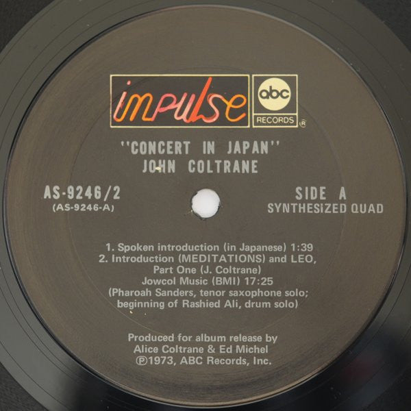 John Coltrane - Concert In Japan (LP) [US] 1st (Very Good Plus (VG+))