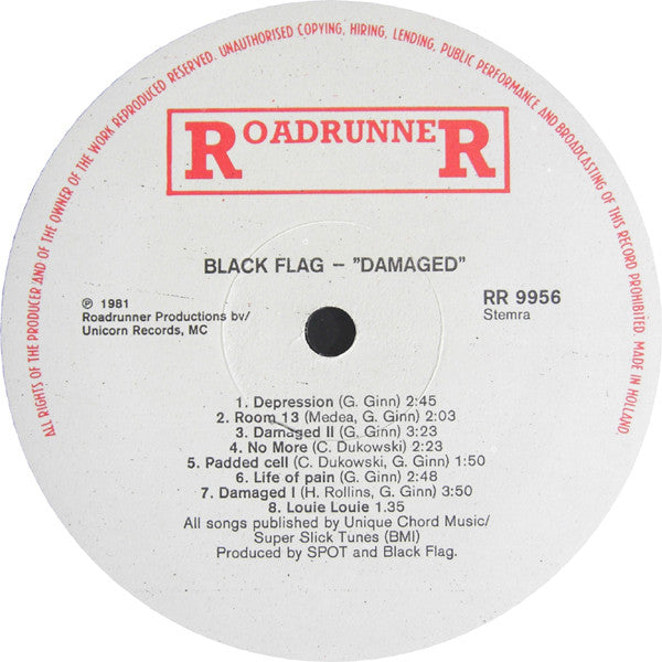 Black Flag - Damaged (LP) [Benelux] 1st (Very Good Plus (VG+))