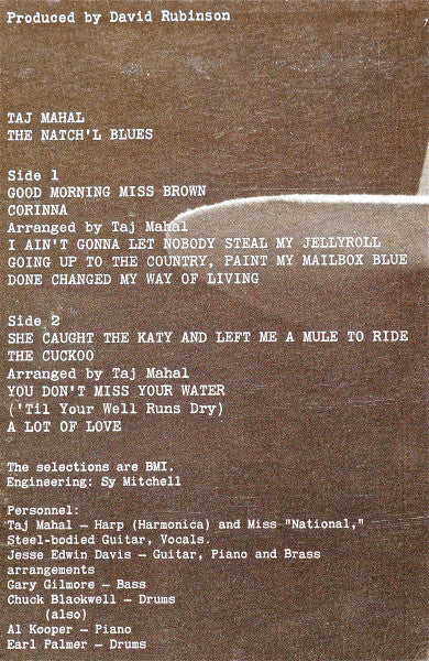 Taj Mahal - The Natch'l Blues (LP) [US] RP (Near Mint (NM or M-))