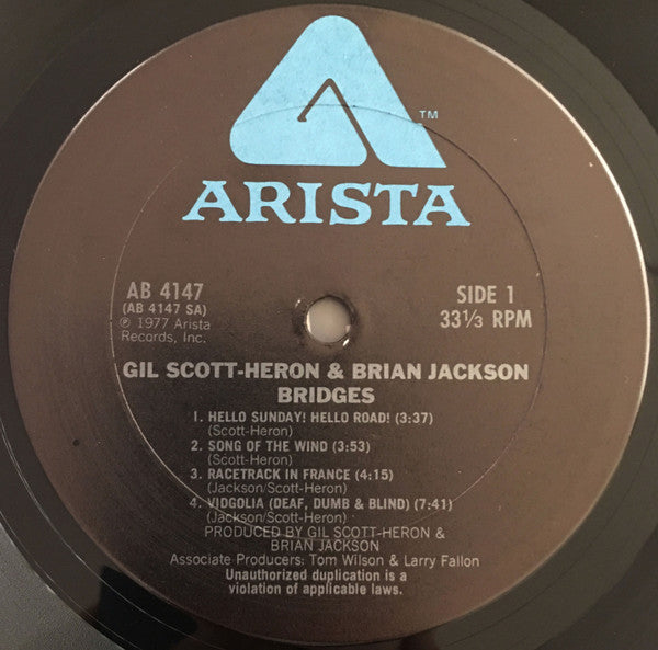 Gil Scott-Heron & Brian Jackson - Bridges (LP) [US] 1st (Very Good Plus (VG+))