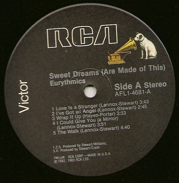 Eurythmics - Sweet Dreams (Are Made Of This) (LP) [US] 1st