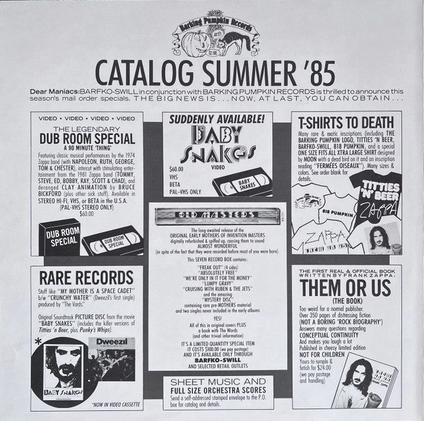 Frank Zappa - Frank Zappa Meets The Mothers Of Prevention (1985 LP)