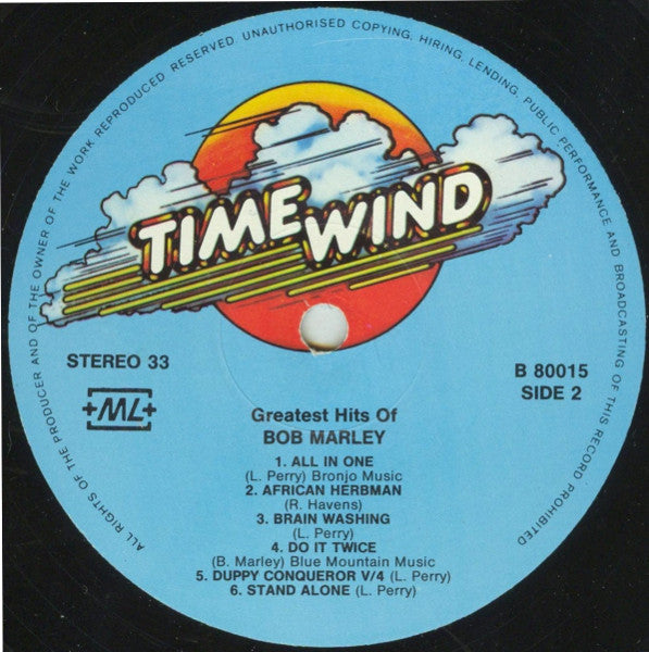 Bob Marley - Greatest Hits Of (LP) [Switzerland] 1st