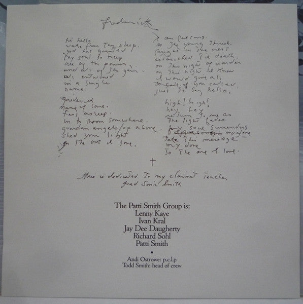 Patti Smith Group - Wave