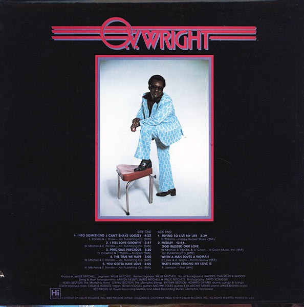 O.V. Wright - Into Something (Can't Shake Loose) (LP) [US] 1st (Very Good Plus (VG+))