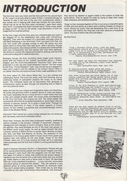 Adam And The Ants - Kings Of The Wild Frontier (1980 US Press)