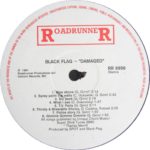 Black Flag - Damaged (LP) [Benelux] 1st (Very Good Plus (VG+))