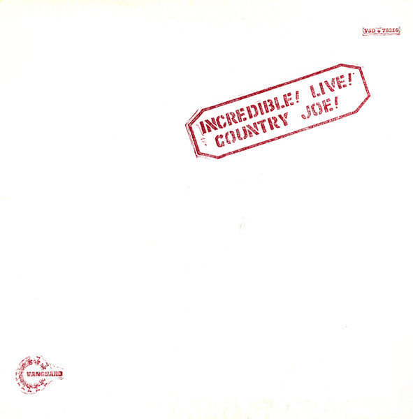Country Joe McDonald - Incredible! Live! (LP) [US] 1st (Mint (M))