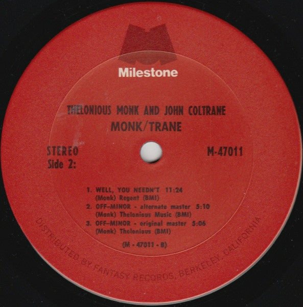 Thelonious Monk - Monk / Trane (LP) [US] 1st (Very Good Plus (VG+))
