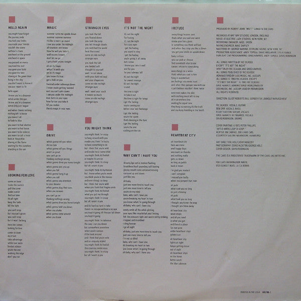 The Cars - Heartbeat City (1984 STEREO)