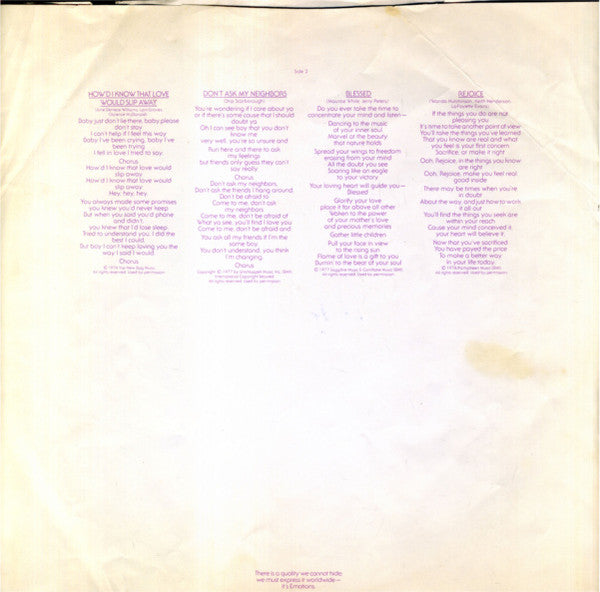 The Emotions - Rejoice