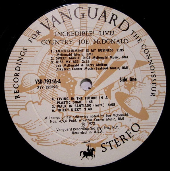 Country Joe McDonald - Incredible! Live! (LP) [US] 1st (Mint (M))