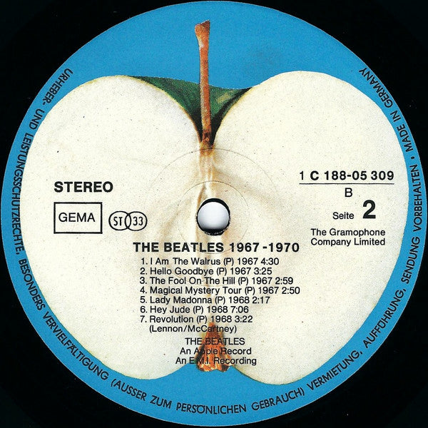 The Beatles - 1967-1970 (LP) [Germany] 1st (Near Mint (NM or M-))
