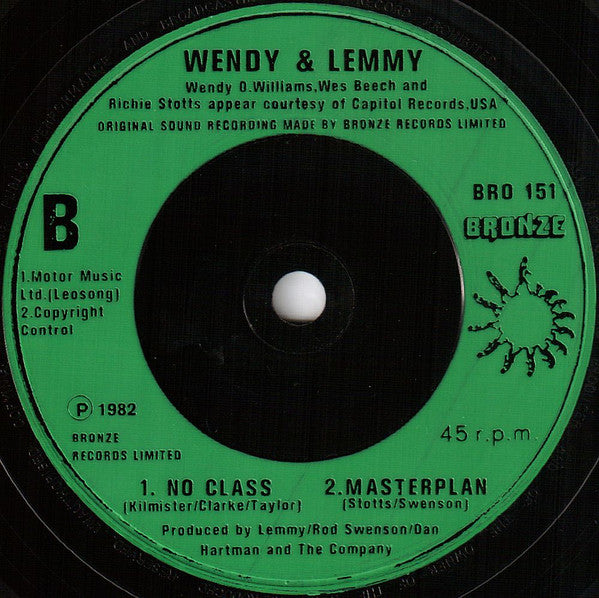 Wendy O. Williams - Stand By Your Man (7", Single) [UK] 1st (Near Mint (NM or M-))