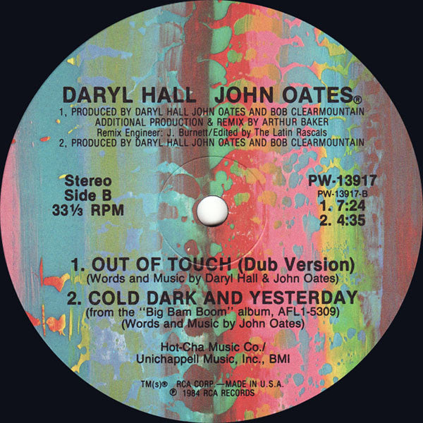 Daryl Hall & John Oates - Out Of Touch (12", Single) [US] 1st (Mint (M))