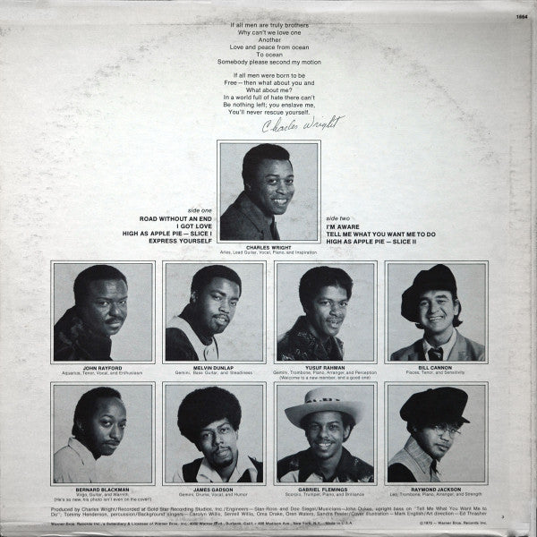 Charles Wright & The Watts 103rd St Rhythm Band - Express Yourself (LP) [US] 1st (Very Good Plus (VG+))