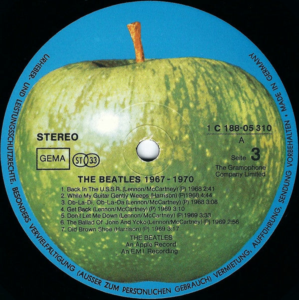 The Beatles - 1967-1970 (LP) [Germany] 1st (Near Mint (NM or M-))
