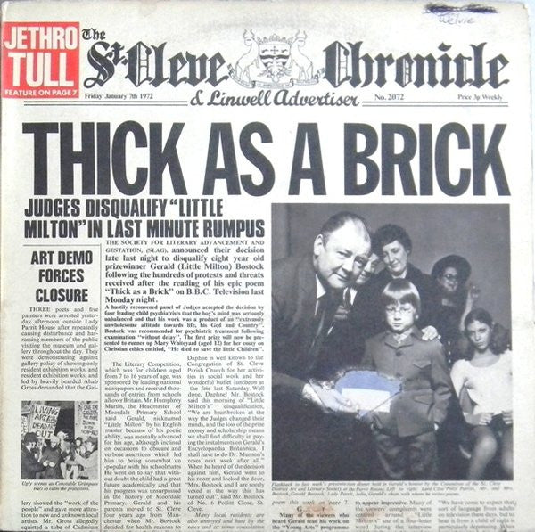 Jethro Tull - Thick As A Brick (LP) [US] 1st (Very Good Plus (VG+))