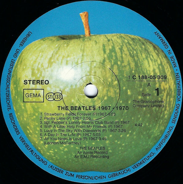 The Beatles - 1967-1970 (LP) [Germany] 1st (Near Mint (NM or M-))