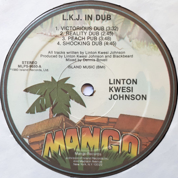 Linton Kwesi Johnson - LKJ In Dub (US Press) (1980 US STEREO)