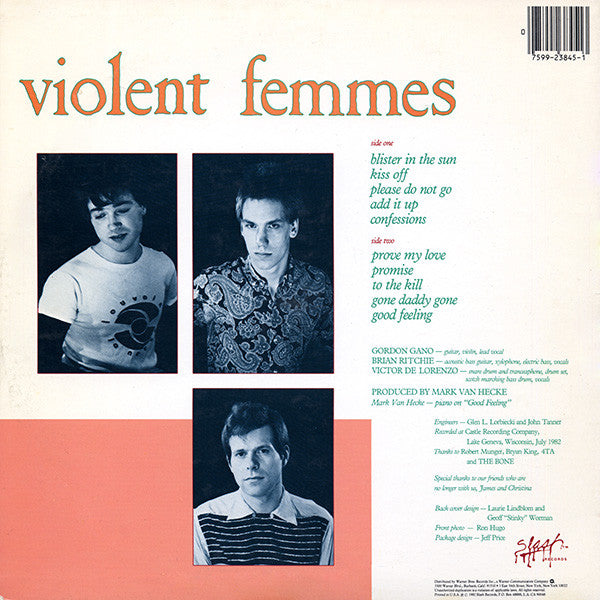 Violent Femmes - Violent Femmes (LP) [US] 1984 RP (Very Good Plus (VG+))