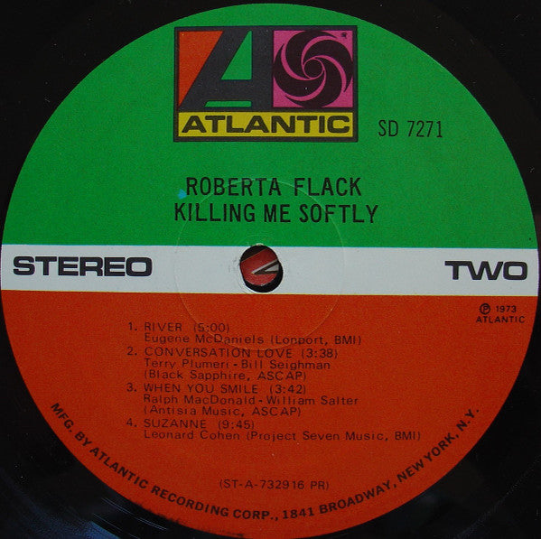 Roberta Flack - Killing Me Softly (LP) [US] 1st (Very Good Plus (VG+))