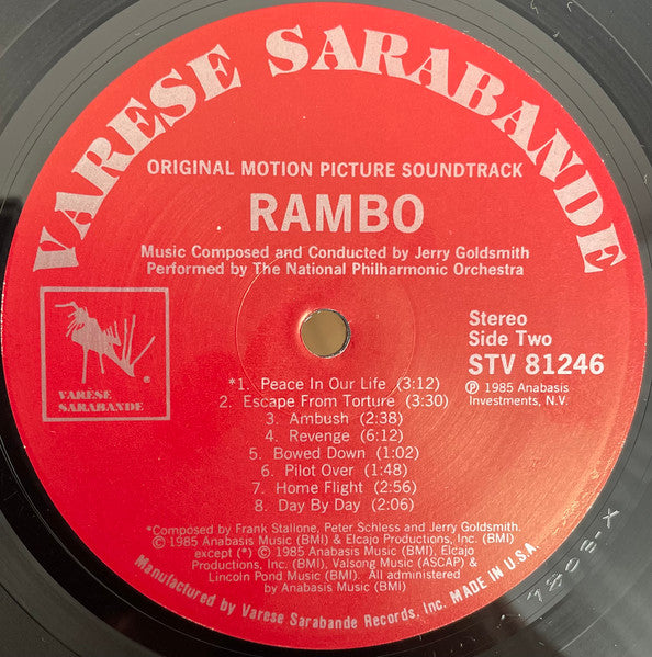 Jerry Goldsmith - Rambo: First Blood Part II (Original Motion Picture Soundtrack) (LP) [US] 1st (Near Mint (NM or M-))