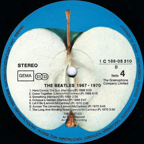 The Beatles - 1967-1970 (LP) [Germany] 1st (Near Mint (NM or M-))