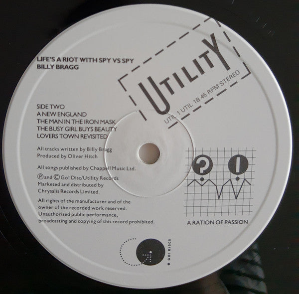Billy Bragg - Life's A Riot With Spy Vs Spy (12") [UK] 1st (Very Good Plus (VG+))