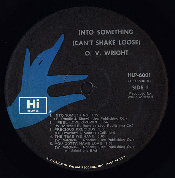 O.V. Wright - Into Something (Can't Shake Loose) (LP) [US] 1st (Very Good Plus (VG+))