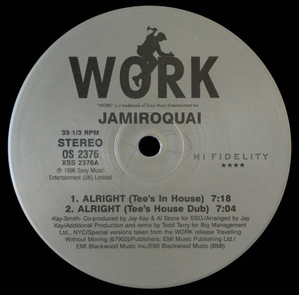Jamiroquai - Alright (12", Single) [US] 1st (Near Mint (NM or M-))