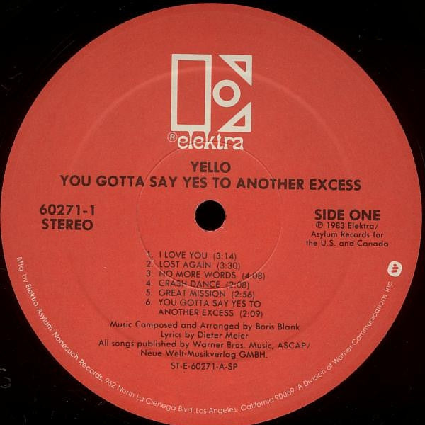 Yello - You Gotta Say Yes To Another Excess (LP) [US] 1st (Near Mint (NM or M-))